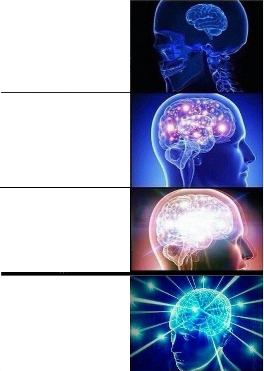 Expanding Brain meme about MOSH